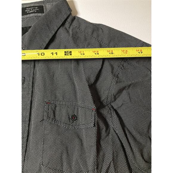 Eighth Avenue Men's Size Large Black With Dots Long Sleeve - Picture 2 of 7